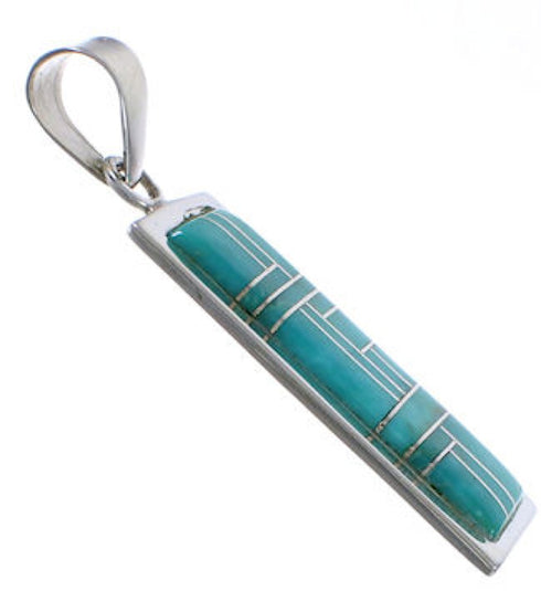 Turquoise Inlay Southwestern Pendant Jewelry EX29184